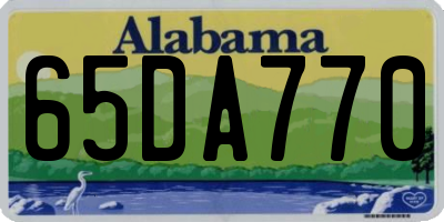 AL license plate 65DA770