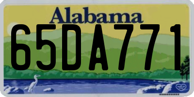 AL license plate 65DA771