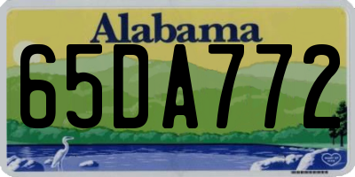AL license plate 65DA772