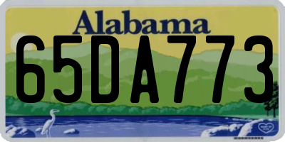 AL license plate 65DA773