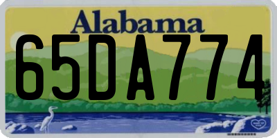 AL license plate 65DA774