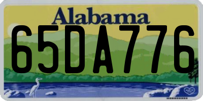 AL license plate 65DA776