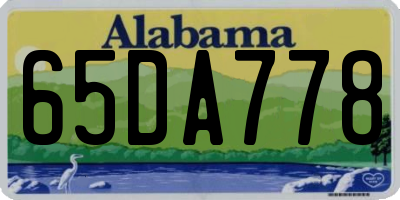 AL license plate 65DA778