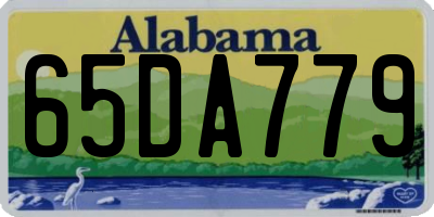 AL license plate 65DA779