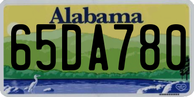 AL license plate 65DA780