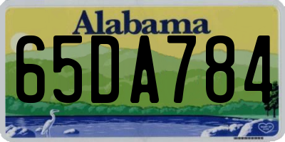 AL license plate 65DA784