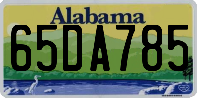 AL license plate 65DA785