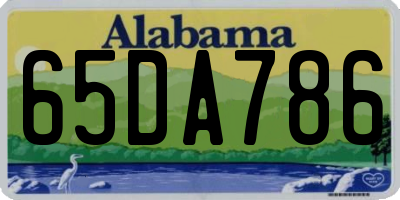 AL license plate 65DA786