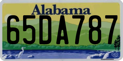 AL license plate 65DA787