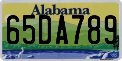 AL license plate 65DA789