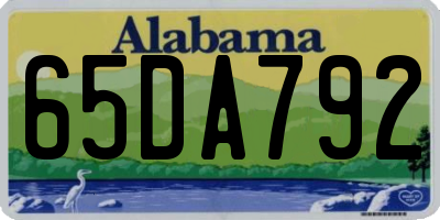 AL license plate 65DA792