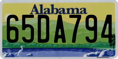AL license plate 65DA794