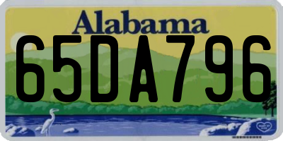 AL license plate 65DA796