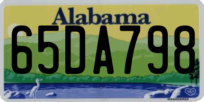 AL license plate 65DA798