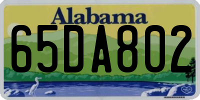 AL license plate 65DA802
