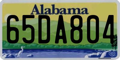 AL license plate 65DA804