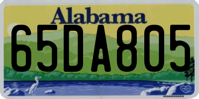 AL license plate 65DA805