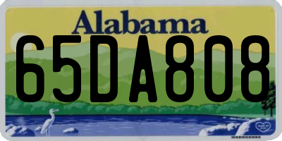 AL license plate 65DA808