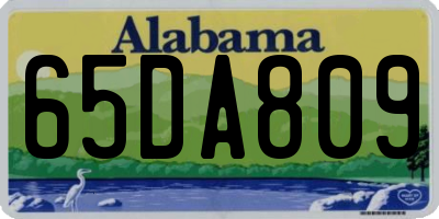 AL license plate 65DA809