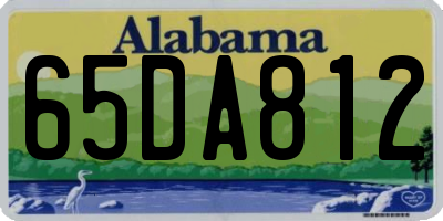 AL license plate 65DA812
