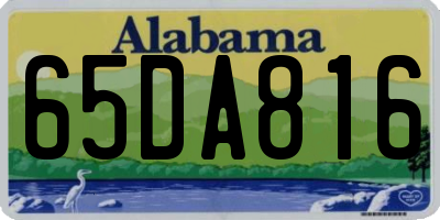 AL license plate 65DA816