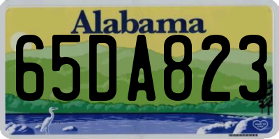 AL license plate 65DA823
