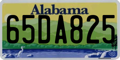 AL license plate 65DA825