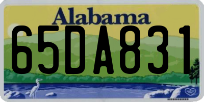 AL license plate 65DA831
