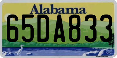 AL license plate 65DA833