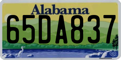 AL license plate 65DA837