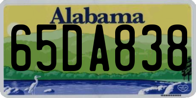 AL license plate 65DA838