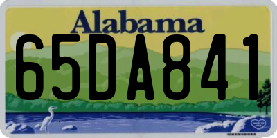 AL license plate 65DA841