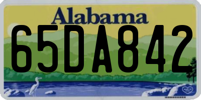AL license plate 65DA842