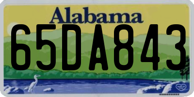 AL license plate 65DA843