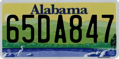 AL license plate 65DA847