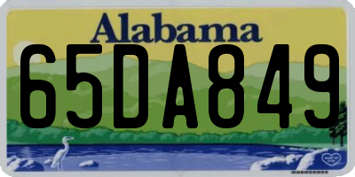 AL license plate 65DA849