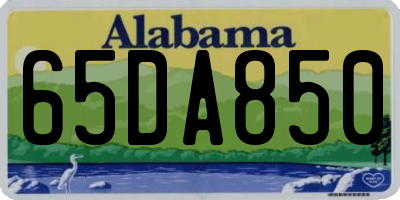 AL license plate 65DA850