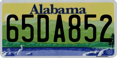 AL license plate 65DA852