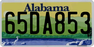 AL license plate 65DA853