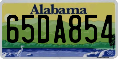 AL license plate 65DA854