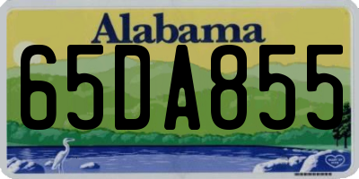 AL license plate 65DA855
