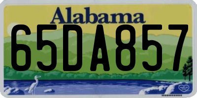 AL license plate 65DA857