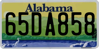AL license plate 65DA858