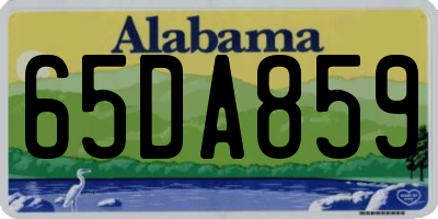 AL license plate 65DA859