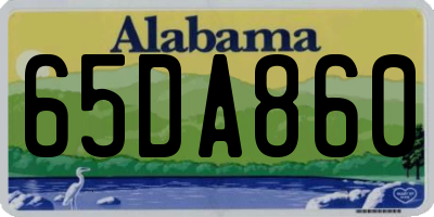 AL license plate 65DA860