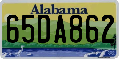 AL license plate 65DA862