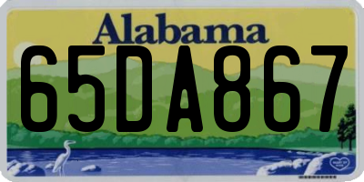 AL license plate 65DA867
