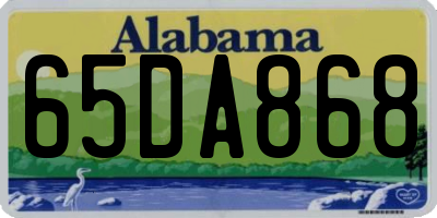 AL license plate 65DA868