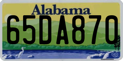 AL license plate 65DA870
