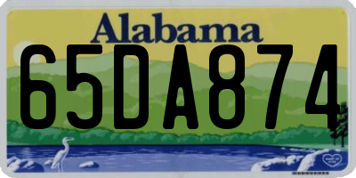 AL license plate 65DA874